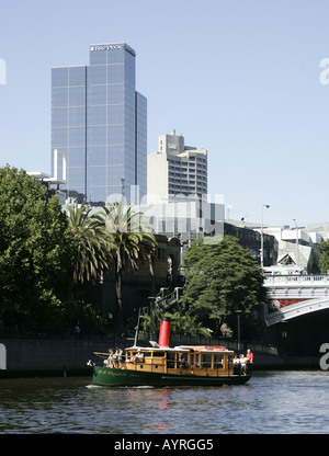 Old steamboat on the Yarra river in Melbourne,Australia. Stock Photo