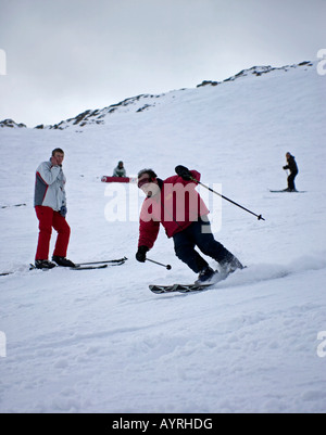male Glencoe Ski slopes, Lochaber, Scotland, UK, Europe Stock Photo