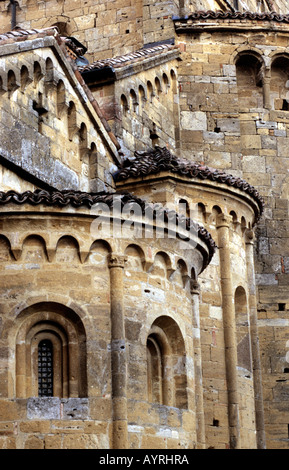 The impressive details of the Cathedral in Castel Arquato, a small italian town in the province of Piacenza, Italy Stock Photo