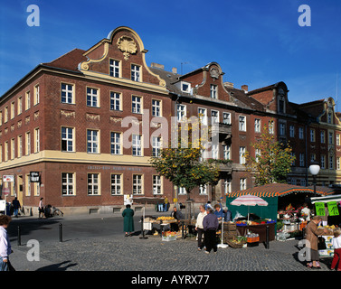 Hollaendisches Viertel, Hausfassaden, Backsteinbauten, Fenster, Potsdam, Havel, Brandenburg Stock Photo