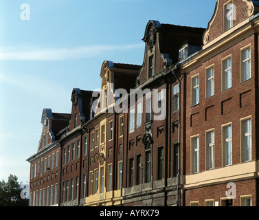 Hollaendisches Viertel, Hausfassaden, Backsteinbauten, Fenster, Potsdam, Havel, Brandenburg Stock Photo