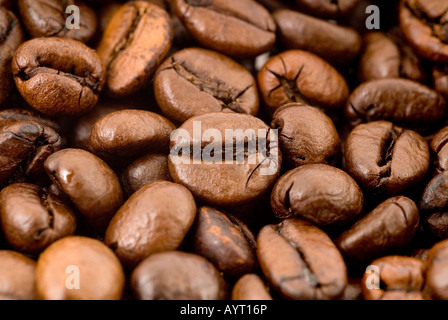 Coffee beans, macro shot Stock Photo