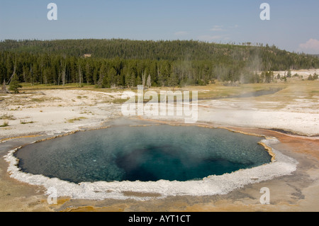 Crested Pool, Upper Geyser Basin, Yellowstone National Park, Wyoming, USA Stock Photo