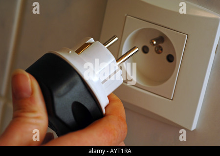 Plug adaptor, European, Europe, EU Stock Photo