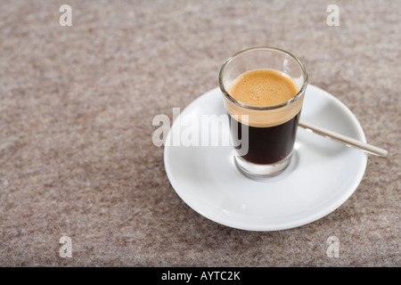 A glass with Coffee-Espresso Stock Photo