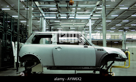 Mini being manufactured in the factory Stock Photo