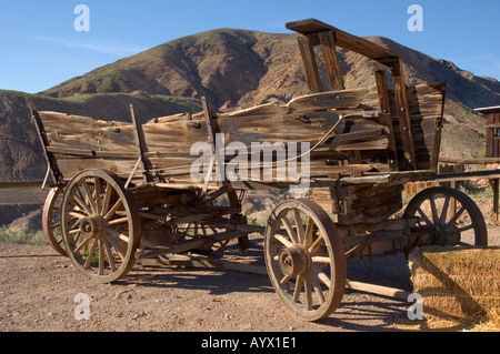 Calico, CA, old desert mining wagon Stock Photo