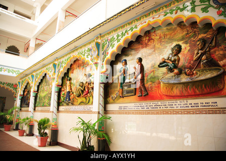 Wall of Indian Temple in Mombasa Kenya Africa Stock Photo