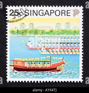 Singapore postage stamp Stock Photo