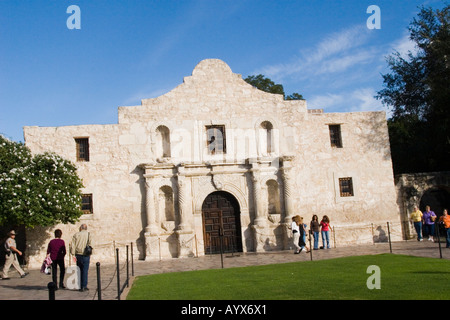 Front and main door of The Alamo San Antonio Texas TX USA Stock Photo