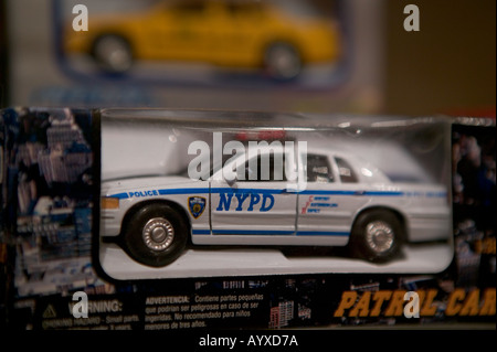 NYPD model car in a box 13 February 2005 Stock Photo