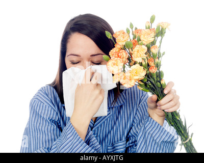 Young Woman with Hayfever Model Released Stock Photo