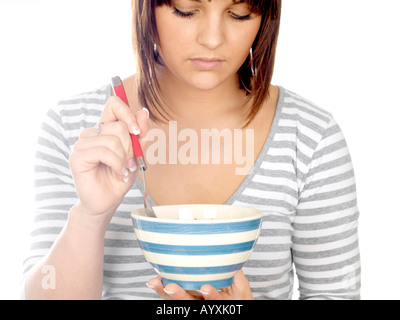 Teenager Eating Cereal Model Released Stock Photo