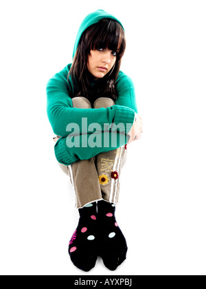 Shy Teenage Girl Model Released Stock Photo