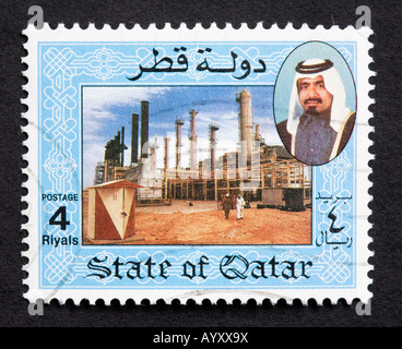 Qatar postage stamp Stock Photo - Alamy