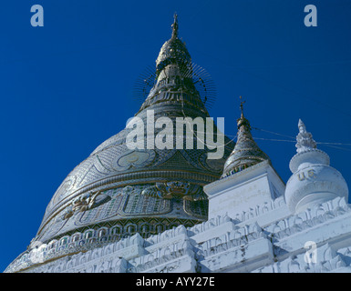Ornately decorated stupa, Mandalay, Myanmar, Asia. Stock Photo
