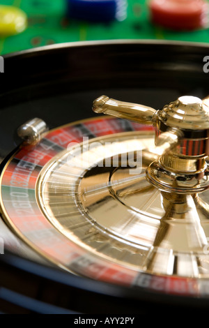 spinning roulette wheel Stock Photo
