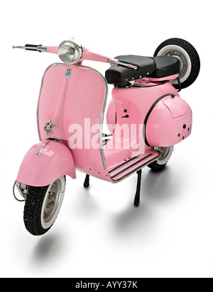 pink scooter vespa Stock Photo