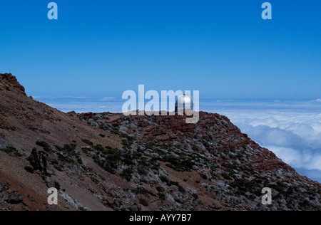 Observatorio astrofisico del roque de los Muchachos on the rim of The Caldera de Taburiente La Palma Canary Islands Europe Stock Photo