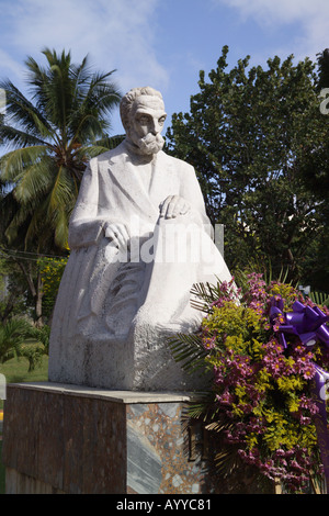 Statue of Euginio Maria de Hostos National Library 'Santo Domingo' Dominican Republic Caribbean Stock Photo