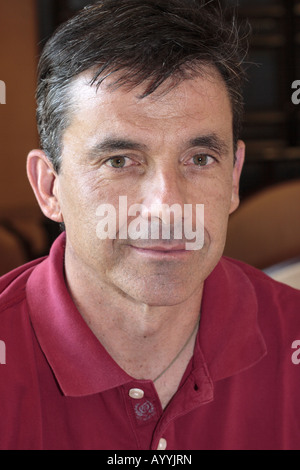 Emilio Sanchez Vicario Captain of the Spanish Davis Cup at Abama, Tenerife, Canary Islands. Stock Photo