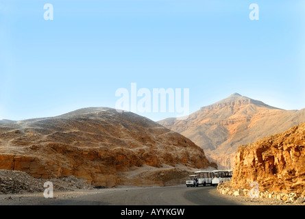 Transport in the Valley of Kings near Luxor in Egypt Stock Photo