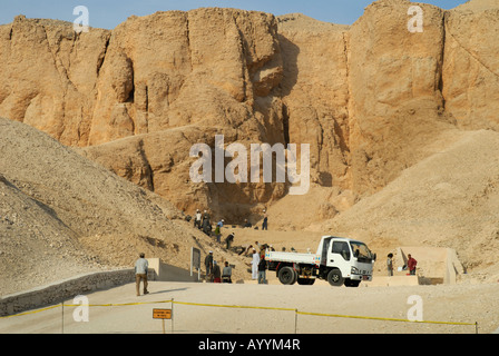 Excavation site in Tombs in the Valley of Kings near Luxor in Egypt Stock Photo