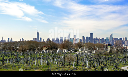 Calvary Cemetery in Queens, New York City Stock Photo