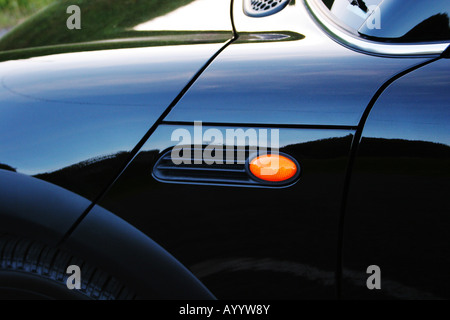 Detail of the wing of mini cooper Stock Photo