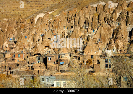 General view of Kandovan village in Iran. Stock Photo