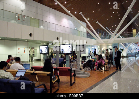 Duty free section of Kuala Lumpur International Airport (KLIA) in Malaysia Stock Photo