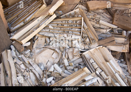 Boxes of core samples from a mining operation Stock Photo