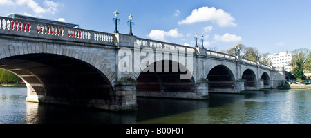 Kingston Bridge crossing River Thames in Kingston upon Thames Surrey England UK Stock Photo