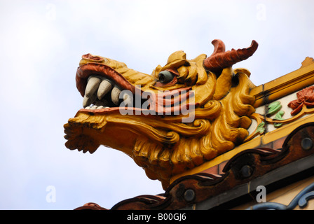 Dragon's head decorating the Himalaya Palace Cinema in Southall Stock Photo