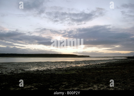 Findhorn Bay at dusk Stock Photo