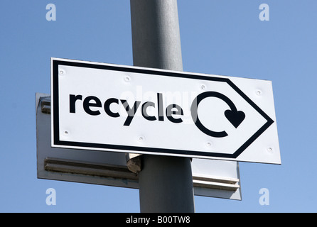 Recycling sign Portishead Somerset england Stock Photo