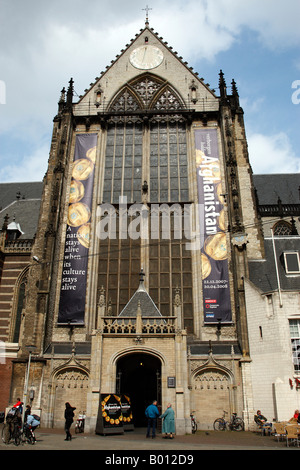 main entrance to nieuwe kerk also a cultural centre dam square amsterdam netherlands north holland europe Stock Photo