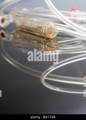 Intravenous tubes Stock Photo