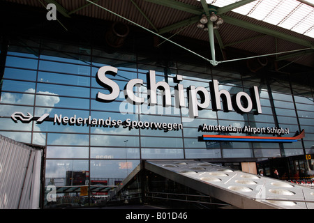 entrance to schiphol airport amsterdam netherlands north holland europe Stock Photo