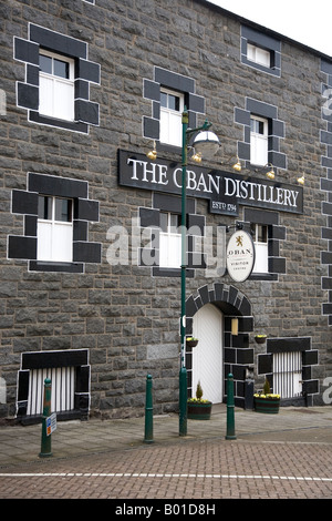 Oban Distillery is a whisky distillery in the Scottish west coast port of Oban. Stock Photo