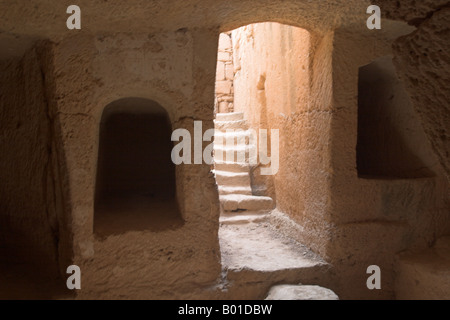 The Tombs of the Kings burial chambers - Paphos Archaeological Park, Kato Pafos, Paphos, Cyprus. A UNESCO World Heritage Site Stock Photo