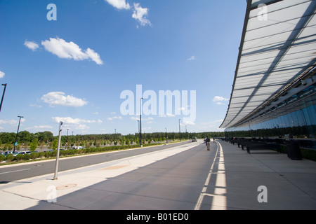 The exterior of the Smithsonian's National Air and Space Museum's Steven F. Udvar-Hazy Center in Dulles, Virginia. Stock Photo