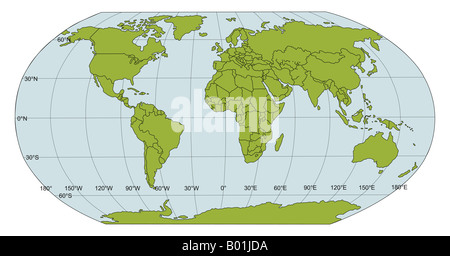World Political Map Stock Photo