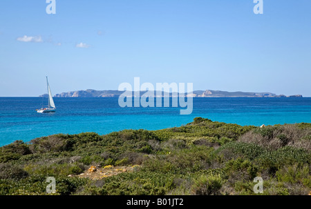 Cabrera Island National Park.View from Cap Salines.Mallorca Island.Spain Stock Photo