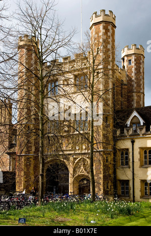 Main gate of Trinity College, Cambridge University, Cambridge, Cambridgeshire, England, UK Stock Photo