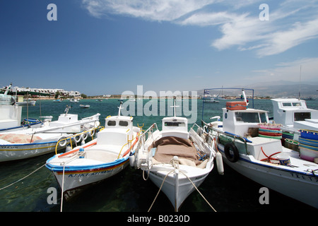 View of the main harbour Antiparos, the Cyclades, Greece Stock Photo