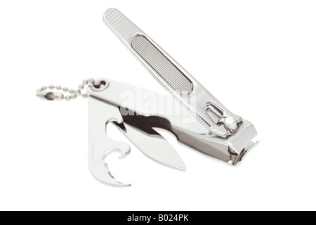 Multi function nail clipper isolated on white Stock Photo