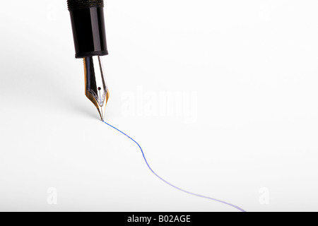 Nib of fountain pen Stock Photo