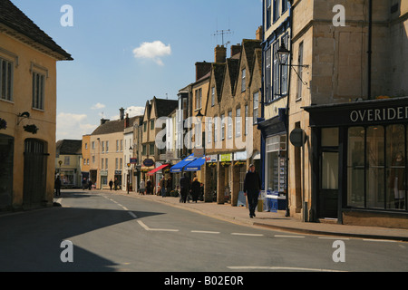 Looking down Church Street in Tetbury Gloucestershire UK Stock Photo