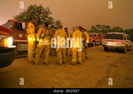 50,000 acre California wildfire at Henry Coe State Park south of San Jose fought by CAL Fire CDF Stock Photo